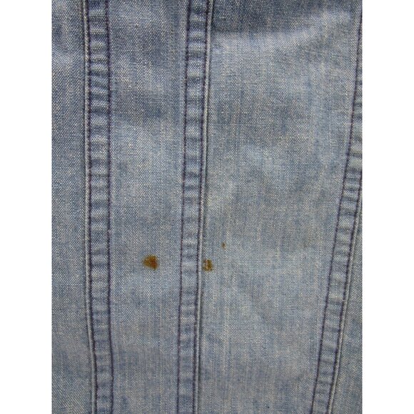 VINTAGE Lee Jacket Small Western Trucker Denim Shacket 70s Snap USA * - Picture 13 of 15